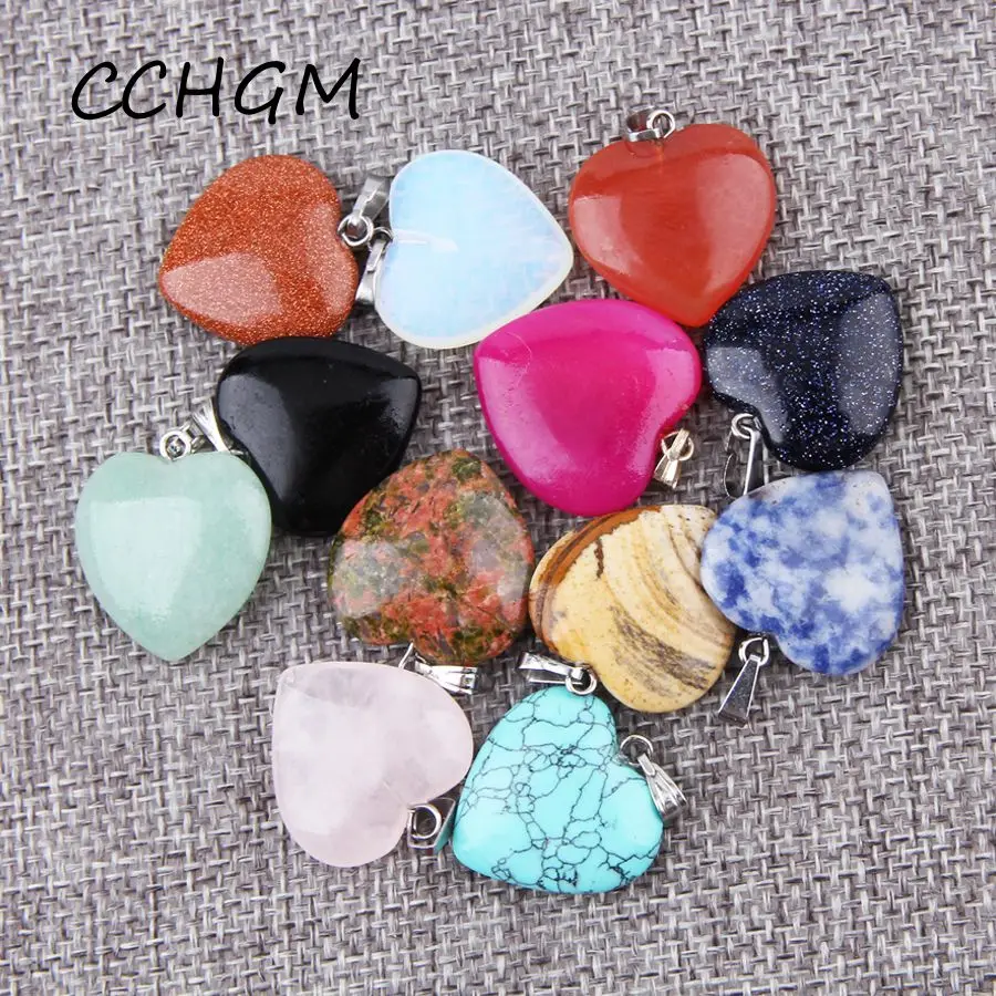 Оптовая продажа 12 различных модных разноцветных подвесок из натурального камня