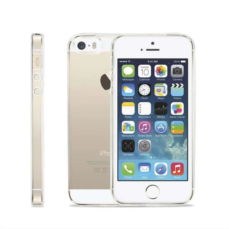 Чехол на 4S, 5S, 6 S, ультратонкий прозрачный мягкий чехол из ТПУ для iPhone 4, 5S, SE, 5SE, тонкий кристально чистый силиконовый чехол на заднюю панель, свободное стекло