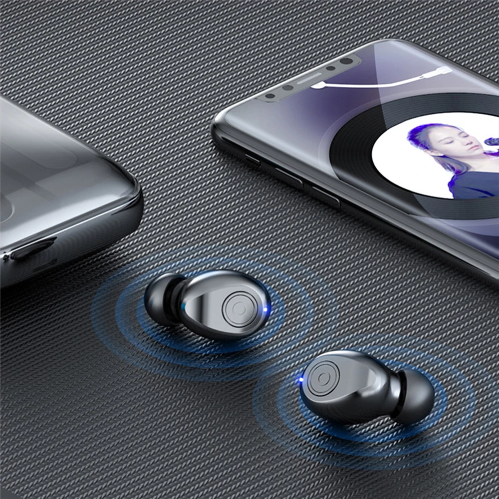 Беспроводная гарнитура стерео Bluetooth наушники 1200 мАч внешний аккумулятор