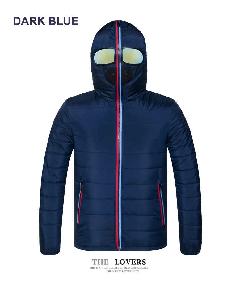 Брендовая одежда, мужская зимняя куртка, мужские парки с очками, мужское Стеганое пальто с капюшоном, парка, Мужская теплая непродуваемая куртка, пальто для влюбленных