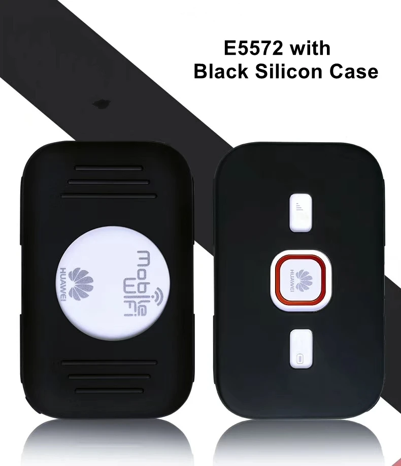 E5572 with BLK Case Разблокированный 3g 4G LTE мобильный WiFi беспроводной маршрутизатор с слотом для sim-карты huawei E5572 - Цвет: E5572 with BLK Case