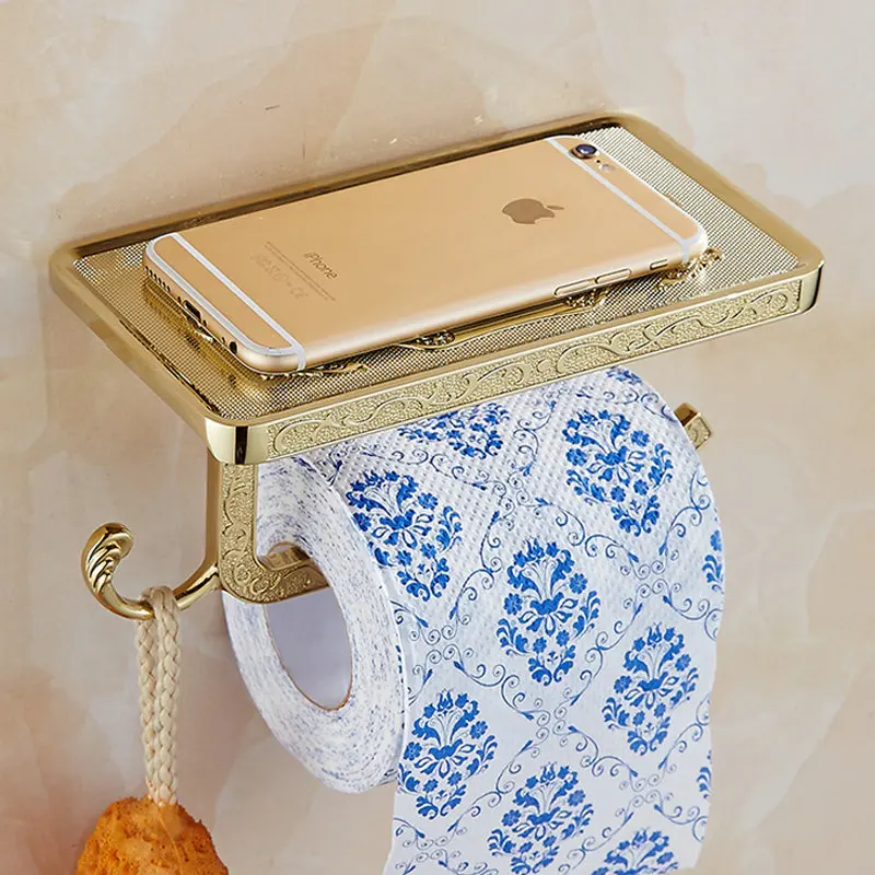 Античный/золотой/черный/хром/белый держатель для туалетной бумаги мобильного