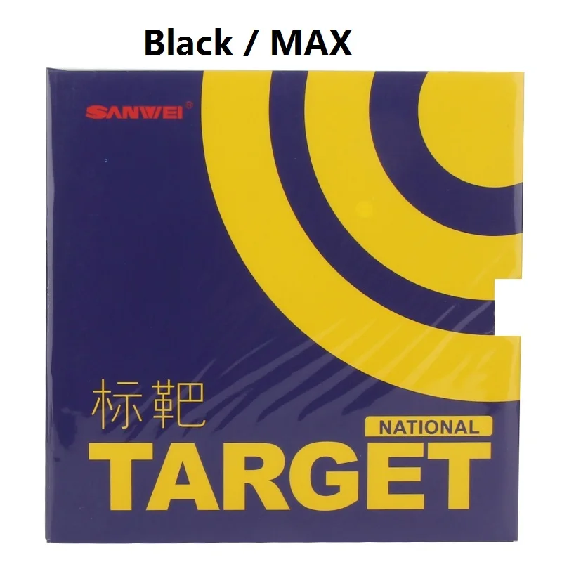 Black Max SANWEI Target National с голубой губкой для настольного тенниса резиновые прыщи для пинг-понга 1,8 мм 2,1 мм макс - Цвет: Black Max