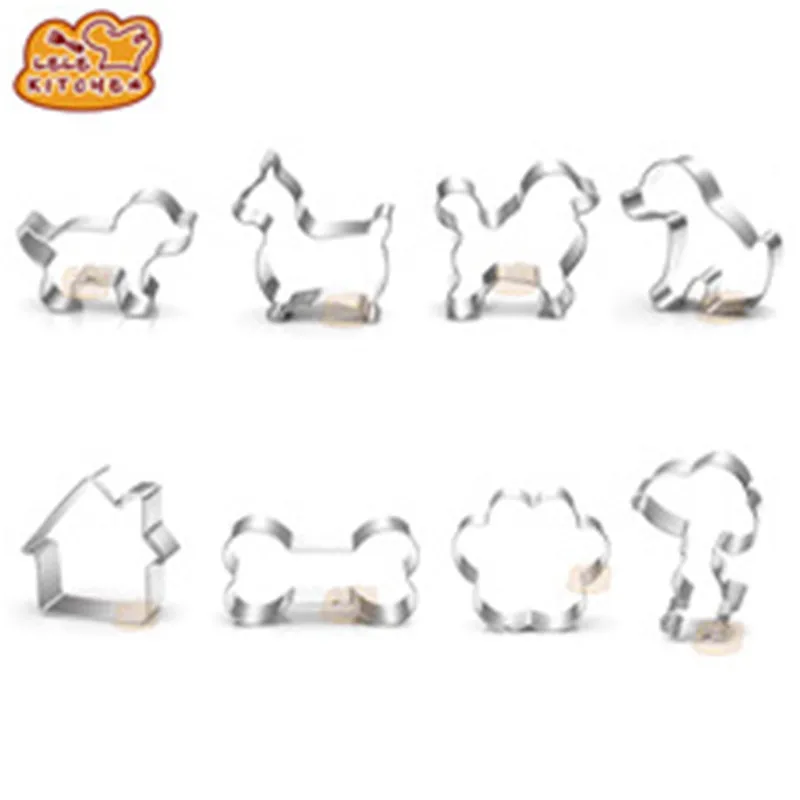 6 видов стилей животное собака кость лапа печенья Резак Плесень 3D Сахар ремесло
