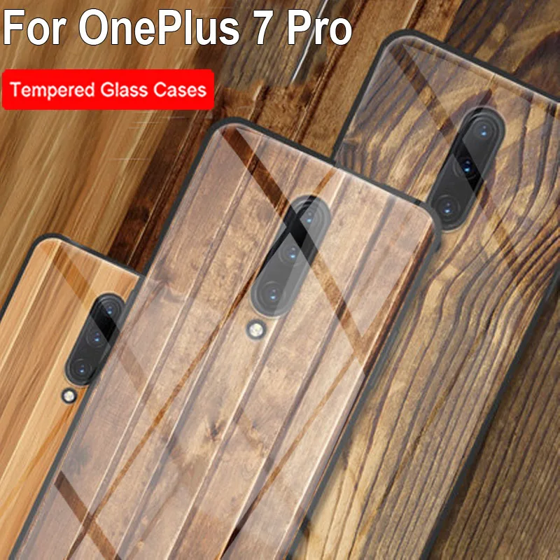 

Чехол для OnePlus7 Pro, чехол из закаленного стекла, дерево, дерево, камень, искусственный чехол для OnePlus 7 Pro, защитный противоударный чехол
