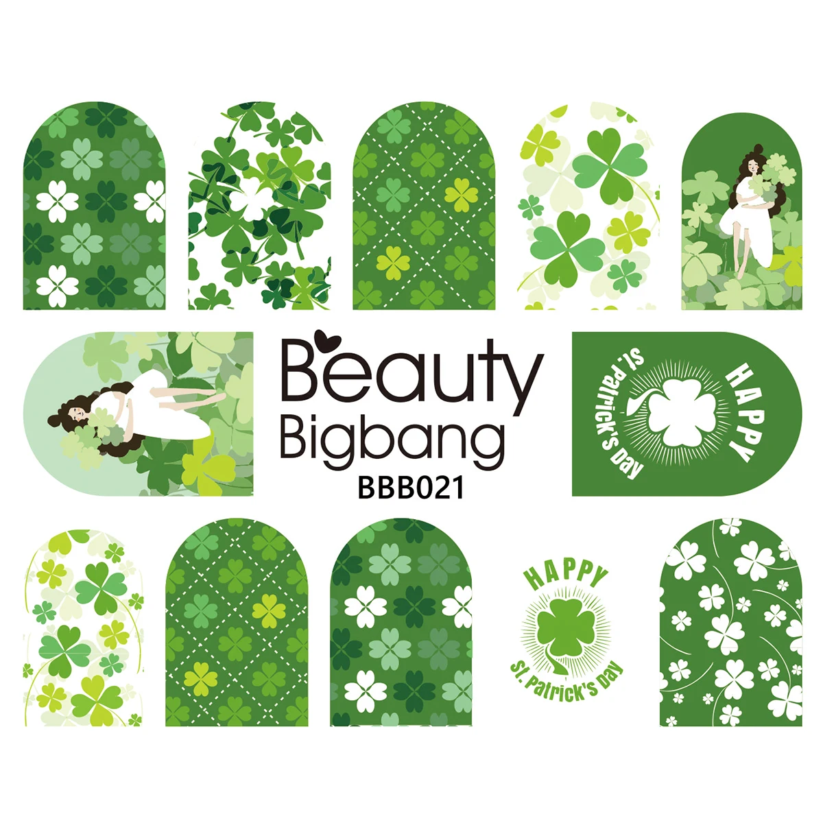 01 BeautyBigBang 1 лист наклейка на ногти водная слайдер украшение Пасхальный Кролик Дизайн Маникюр передача DIY наклейки BBB022 - Цвет: 01