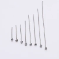 100pcslot 15 50mm stainless steel ball head pins bead headpins connectors for diy jewelry making findings supplies accessories