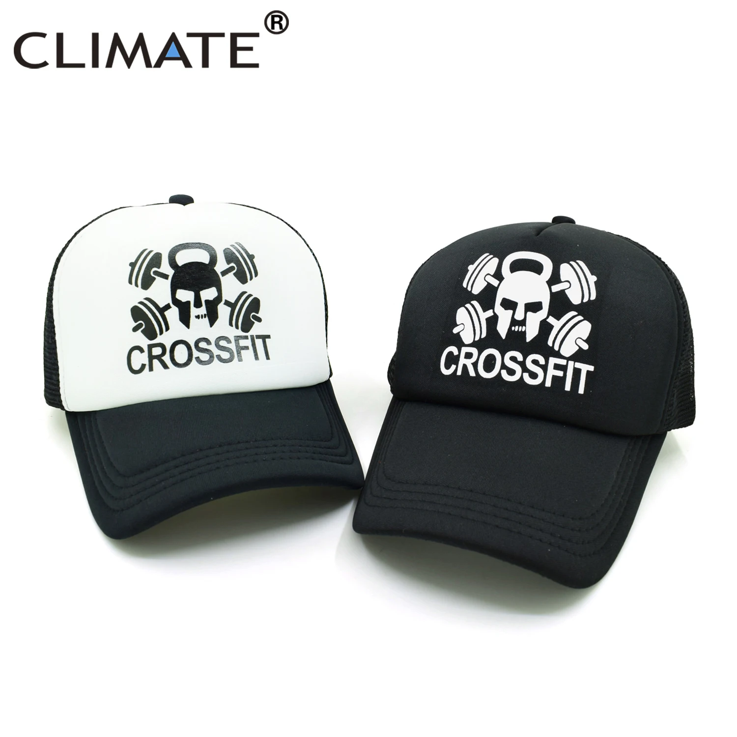Климат Для мужчин Trucker Кепки тренажерный зал Crossfit гантели чайник колокол Фитнес