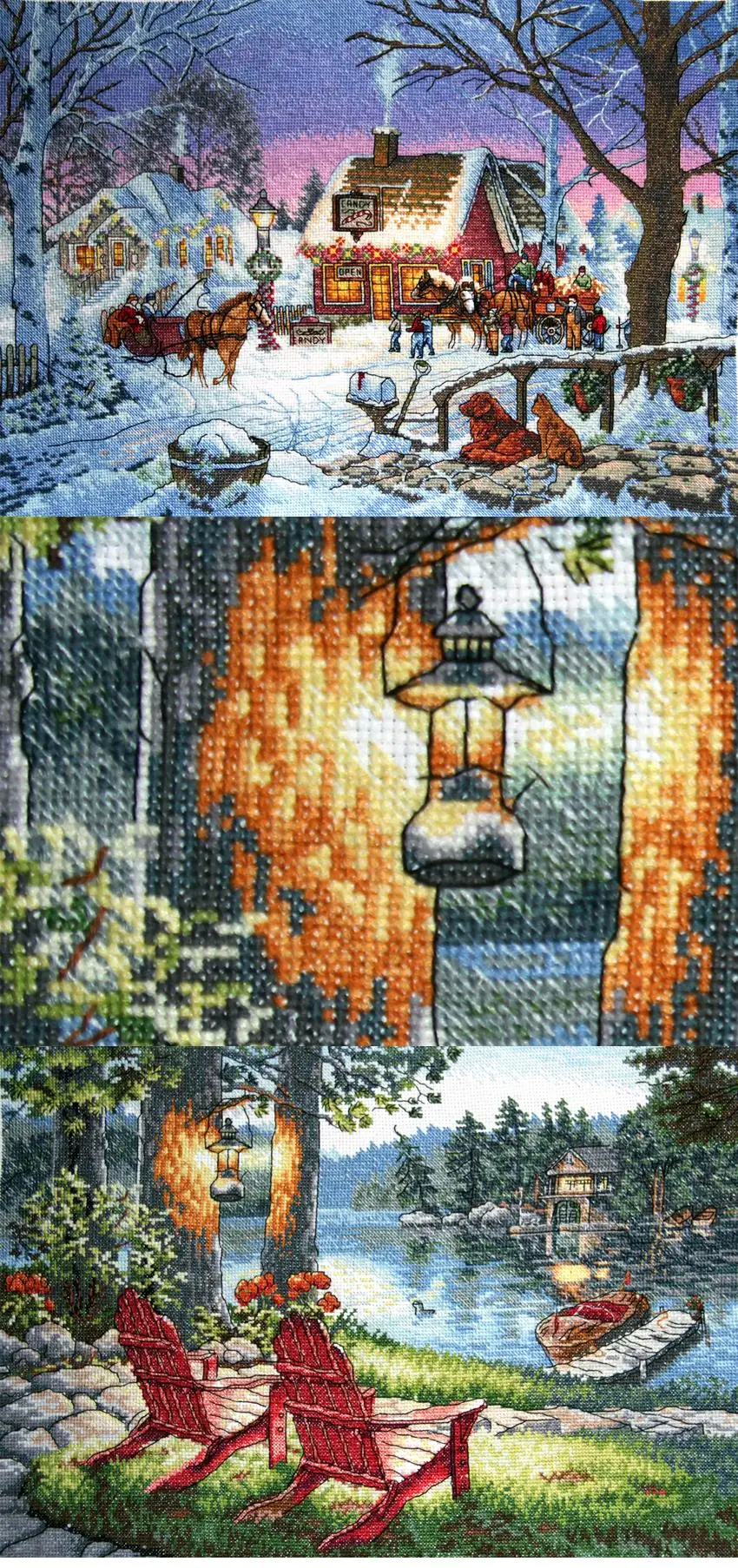 Набор для вышивки крестиком ONEROOM с изображением маленьких ангелов DMC наборы