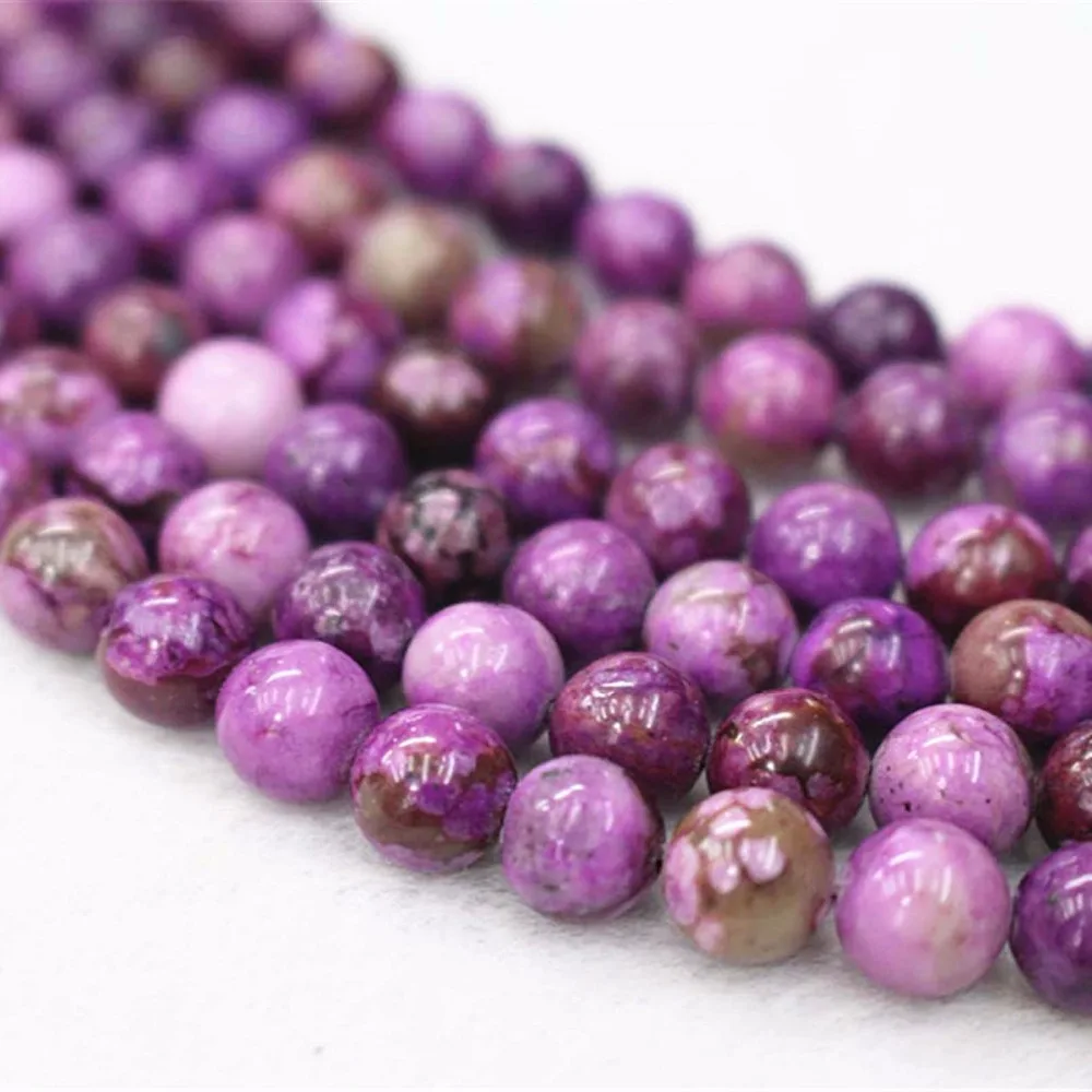 Sugilite бусины, 4 мм 6 мм 8 мм 10 мм 12 мм 14 мм Sugilite Круглые бусины. Сделай своими руками ювелирные изделия драгоценные бусины аксессуар