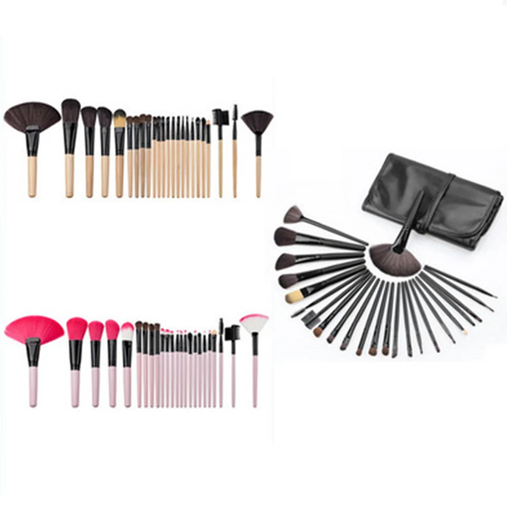 12/24Pcs Professional Makeup Brushes Set Powder Eyeshadow Lip Brush Pinceaux Maquillage Beauty Cosmetic Tools Kit With Bag | Красота и