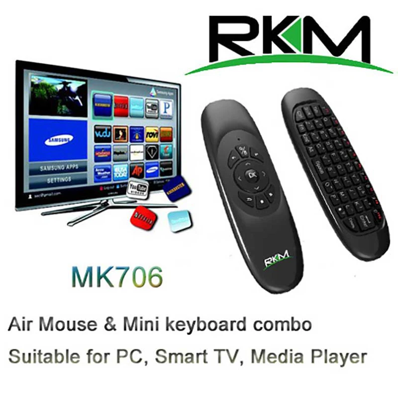 RKM MK706 с дистанционным управлением Seneor Fly air mouse Универсальный SZBOX 433 МГц|controle