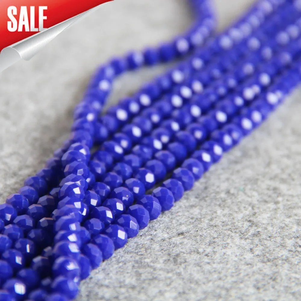 

New For Bracelet 4*6mm Faceted Blue AB+ Colorful Glass Crystal Beads Stone Loose Beads 100pcs DIY Fashion Jewelry Making Design