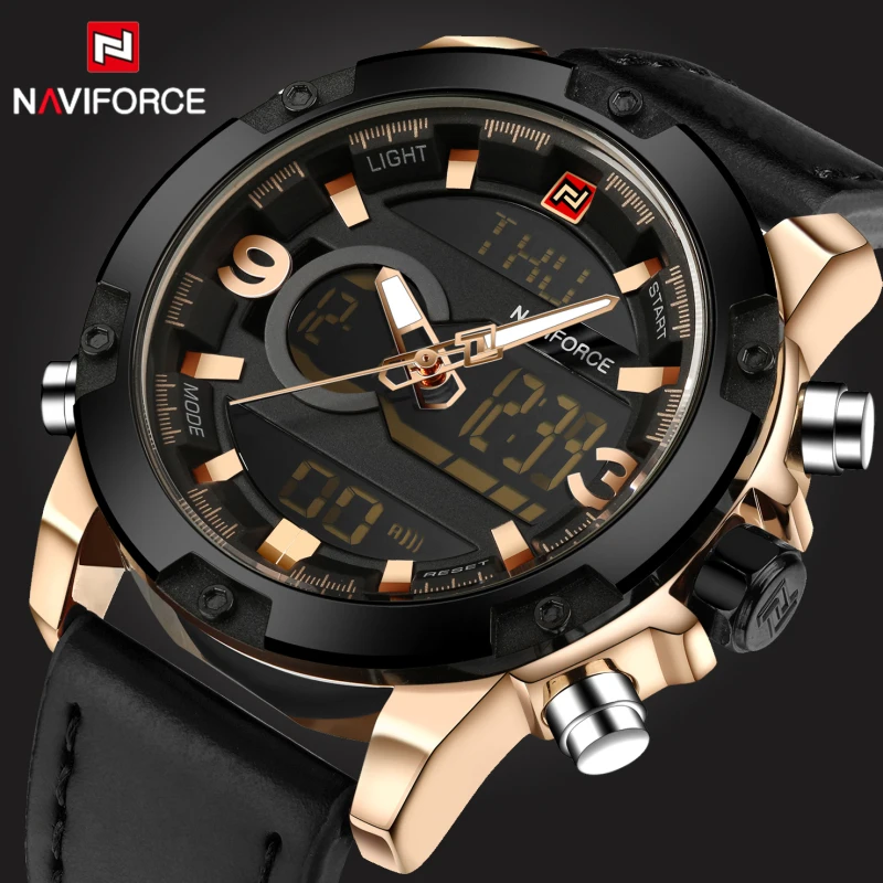 NAVIFORCE часы мужские Брендовые спортивные кварцевые повседневные военные
