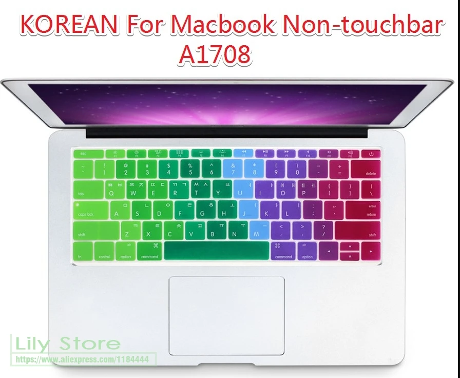 Korean Korea Silicone Keyboard Cover Skin for MacBook New Pro 13 Inch A1708 No Touch Bar Macbook 12&quot A1534 | Компьютеры и офис
