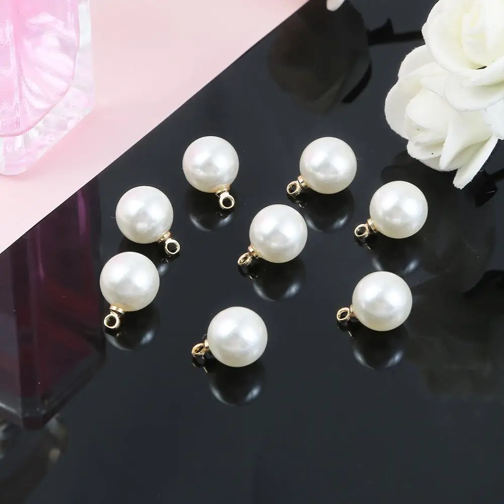 Фото Жемчужные бусины Ivroy/White Pearl Charm DIY из АБС-пластика для изготовления сережек, ожерелий, ювелирных изделий для женщин, подарочные украшения для рукоделия, 10, шт./пакет, 6 мм, 8 мм, 10 мм №5