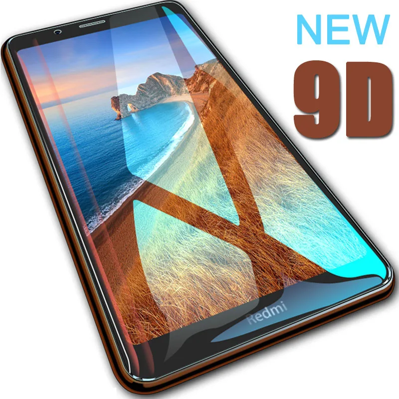 9D Redmi 7A Glass Protective Glass On For Xiaomi Redmi 7A Screen Protector Tempered Glass Full Cover xiomi xiami ksiomi redmi 7a