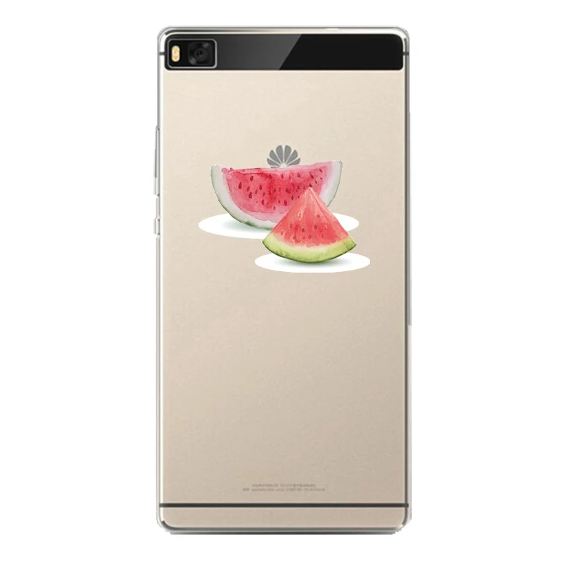 Cartoon watermelon Cute Hand Hollow Soft Clear TPU Phone Case For huawei P10plus P8 P9lite honor 3c 4c 6a 7 8 9 5c Free Shipping | Мобильные