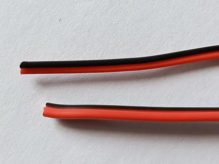 0,3 0,5 0,75 1,0 1,5 квадратный RVB2 ПВХ черный-красный домашний экологически чистый провод из луженой меди 2-контактный кабель 10 м/1 лот