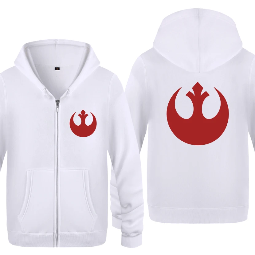 BAY HOT Star Wars Rebel Alliance Логотип толстовки Для мужчин Для мужчин флис молнии кардиганы толстовки с капюшоном - Цвет: BAY HOT