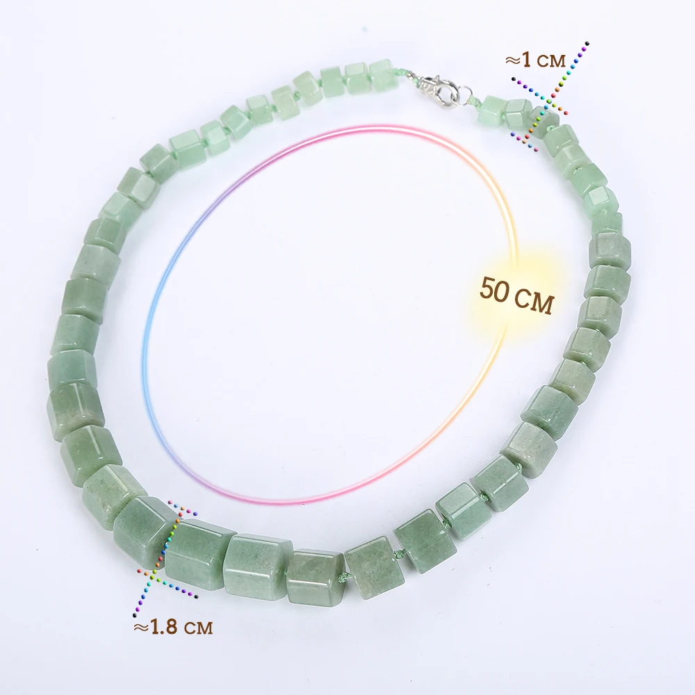 Yumten Aventurine Нефритовое ожерелье для женщин винтажный натуральный камень алмаз