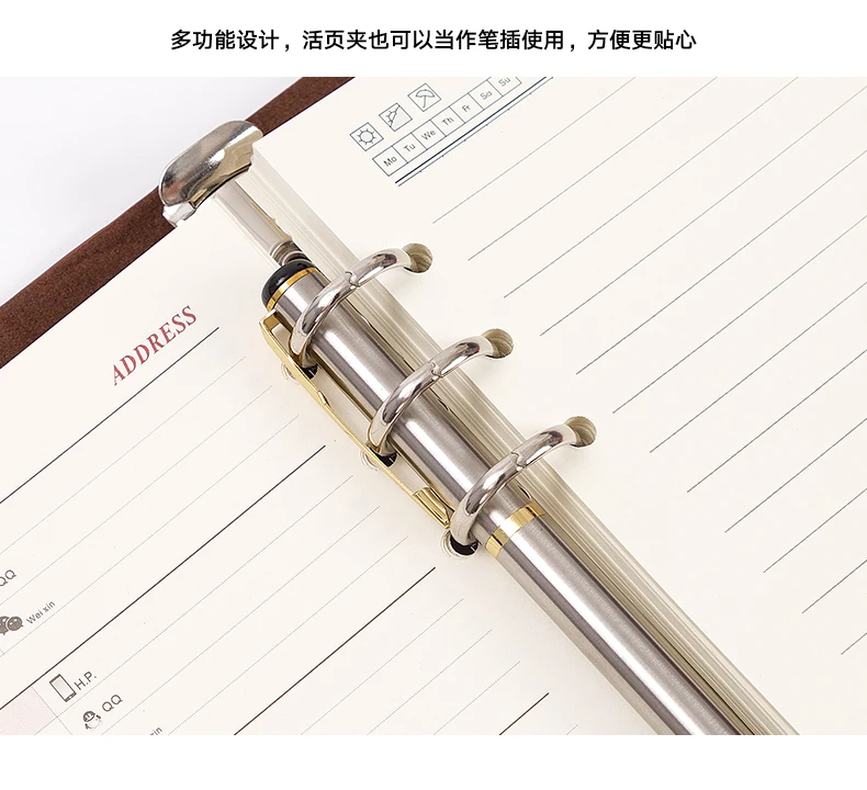 Notebook Notepad Loose-leaf Edition A5 B5 6 colors Pu chameleon Diary Business Notebook Cortex Planner Free shipping