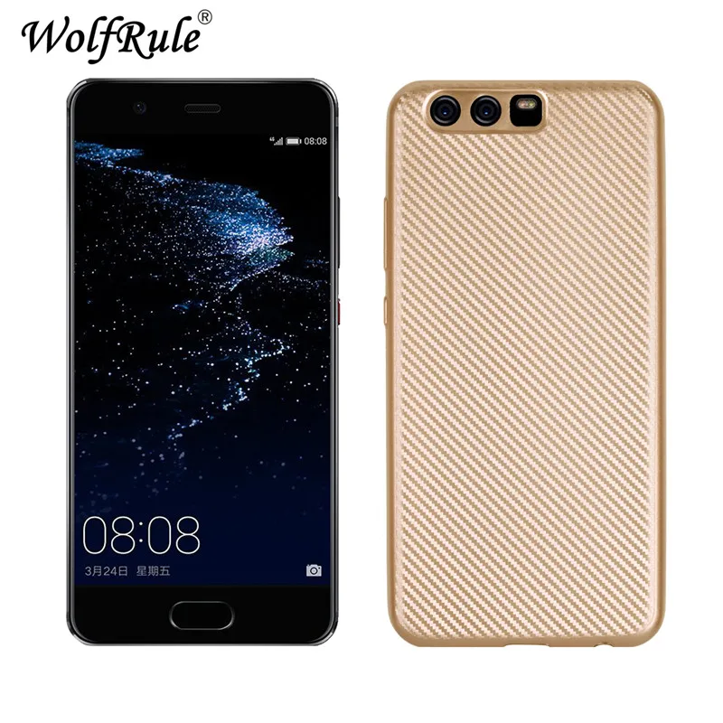 WolfRule Huawei P10 чехол роскошный с полной защитой из углеродного волокна мягкий TPU для