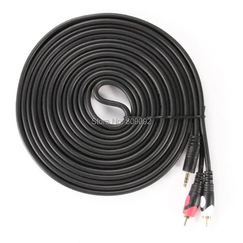 3 5 мм позолоченный стерео штекер 2RCA мужской музыкальный аудио OFC AV кабель для