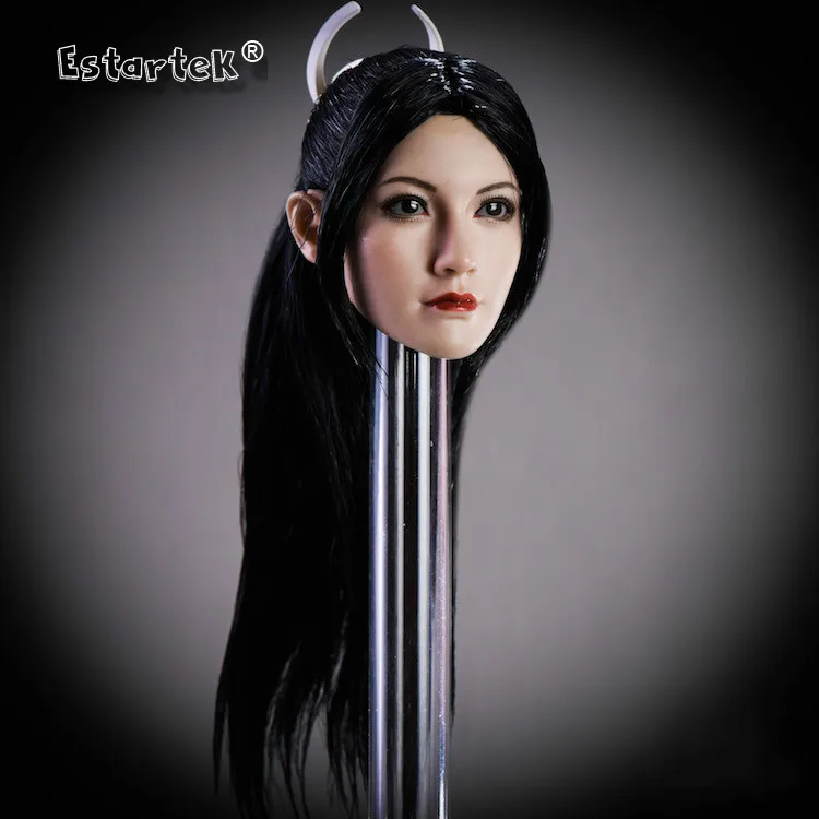 Estartek YMT08 1/6 азиатская красавица Девушка Mai Shiranui Клык голова лепить для 12 дюймов Phicen Tbleague Фигурка DIY