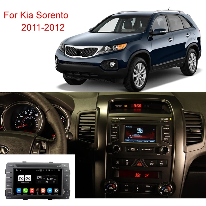 Sinairyu 2 Din Android 8 0 Octa Core dvd плеер автомобиля для Kia Sorento 2011 2012 gps навигации Мультимедиа