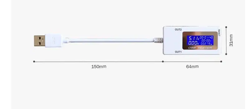 10 в 1 двойной USB Тестер DC Цифровой вольтметр amperimetro измеритель переменного