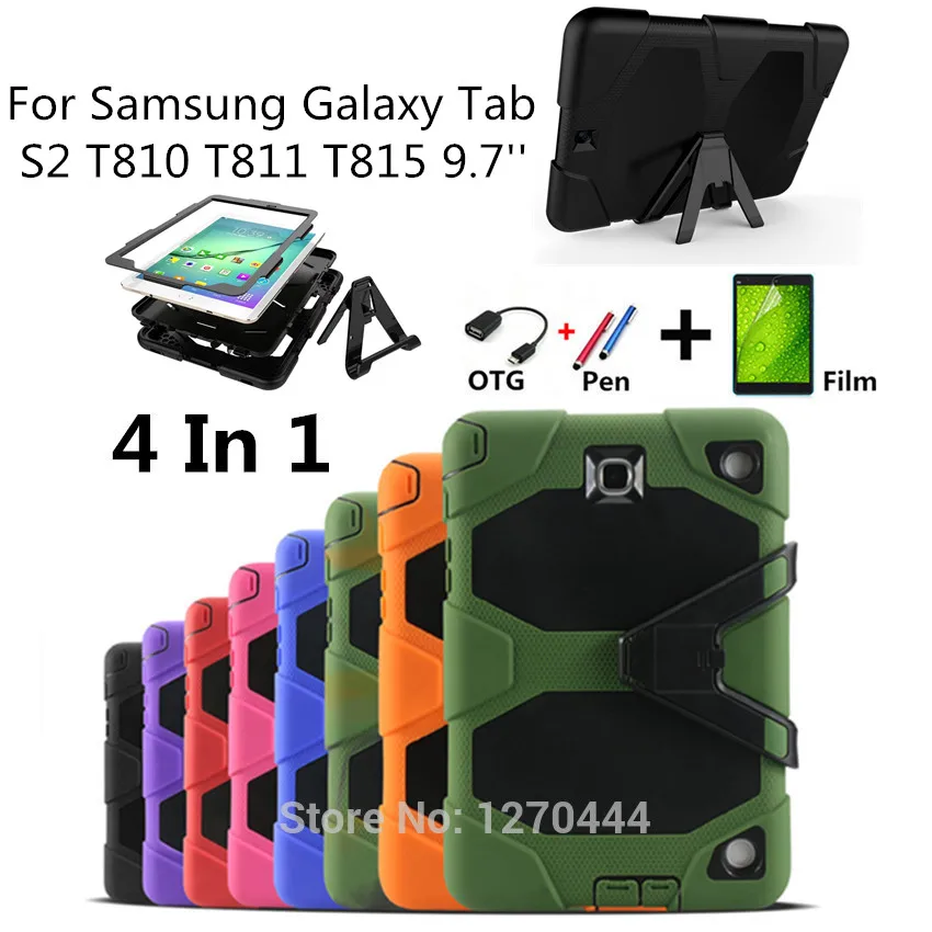 Для Samsung Galaxy Tab S2 9 7 SM T810 T811 T813 T815 Tablet Heavy Duty Rugged Impact Hybrid Case Kickstand Protective Cover|for samsung galaxy
