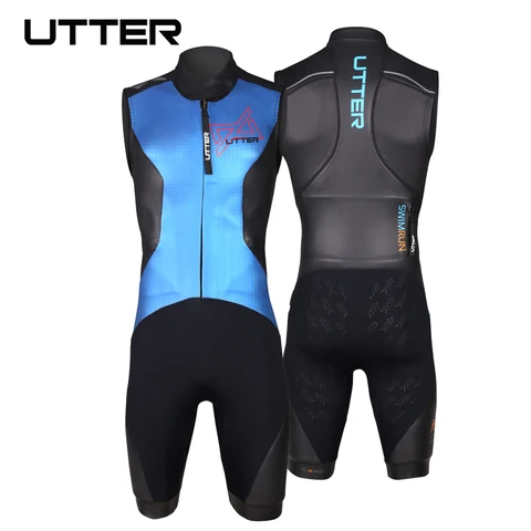 Неопреновый купальник UTTER Swimrun SCS Yamamoto без рукавов, костюм для триатлона, гидрокостюм для серфинга и купальников
