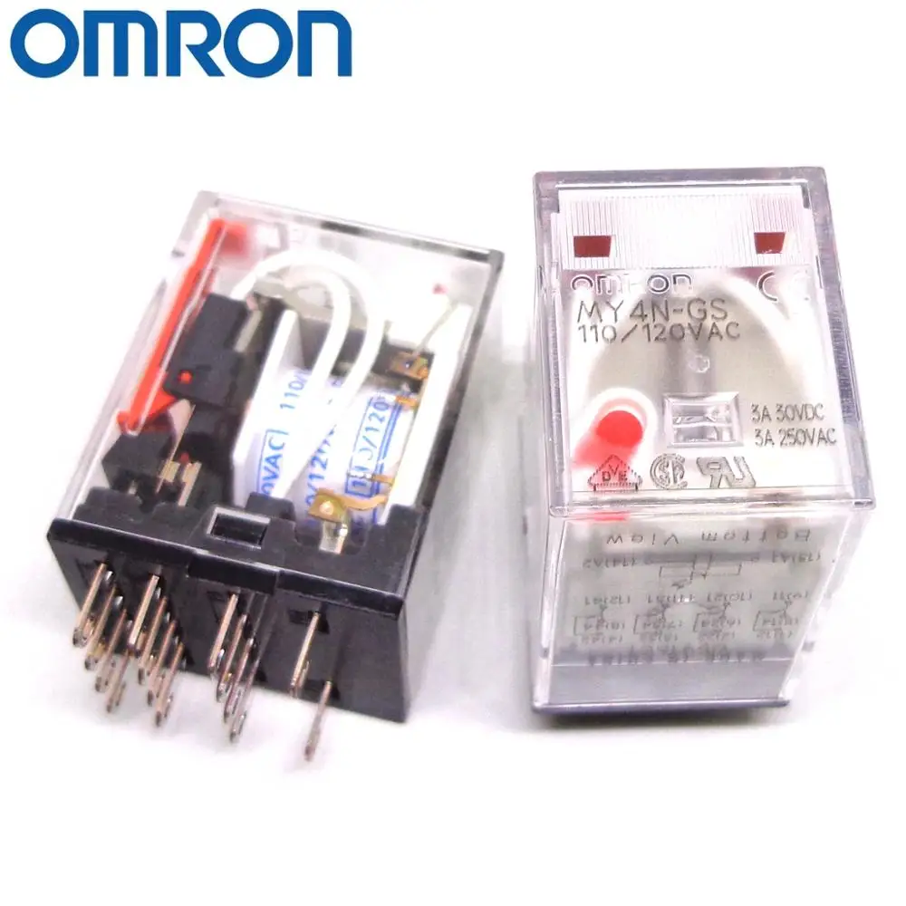 OMRON Реле MY2N-GS MY4N-GS 110 V/120VAC 24VAC 110VAC абсолютно и реле