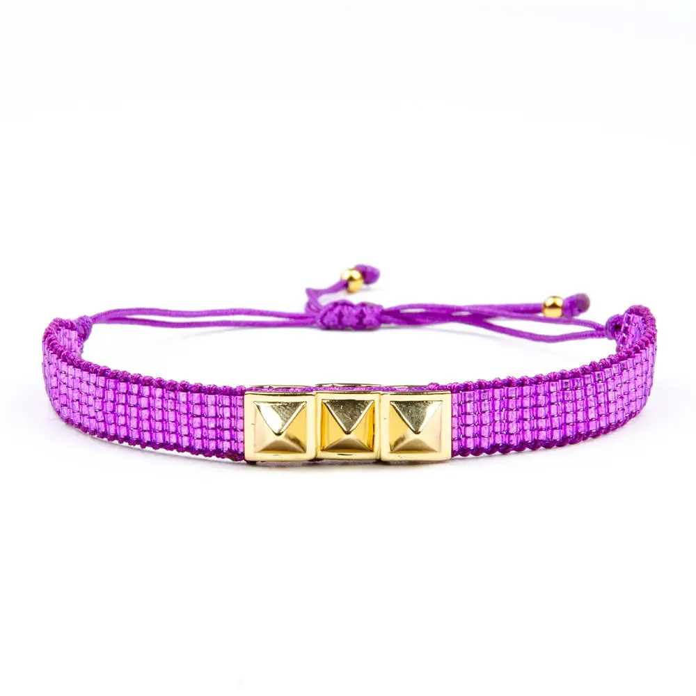 MI-B180426B Bracelet Go2boho Miyuki браслет, мужские браслеты, Женские Ювелирные изделия, мексиканские браслеты, женские браслеты, мода, ручной работы, тканые золотые браслеты, подарок друзьям - Окраска металла: MI-B180426B Bracelet