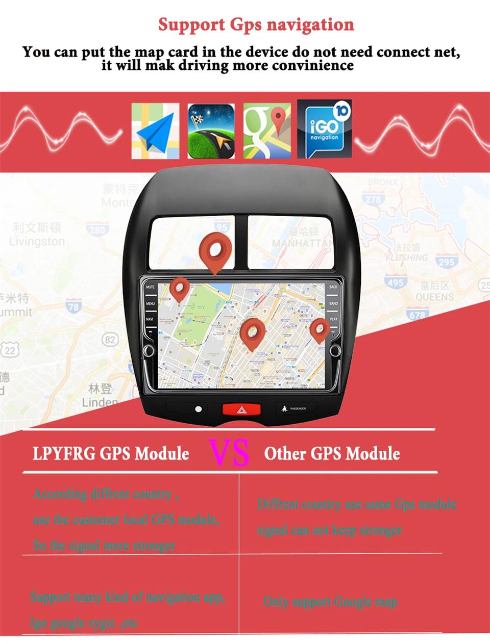 Ips android 9,1 автомобильный dvd-плеер gps навигация для Mitsubishi ASX 2011- Автомобильная магнитола Стерео dvd магнитофон DSP