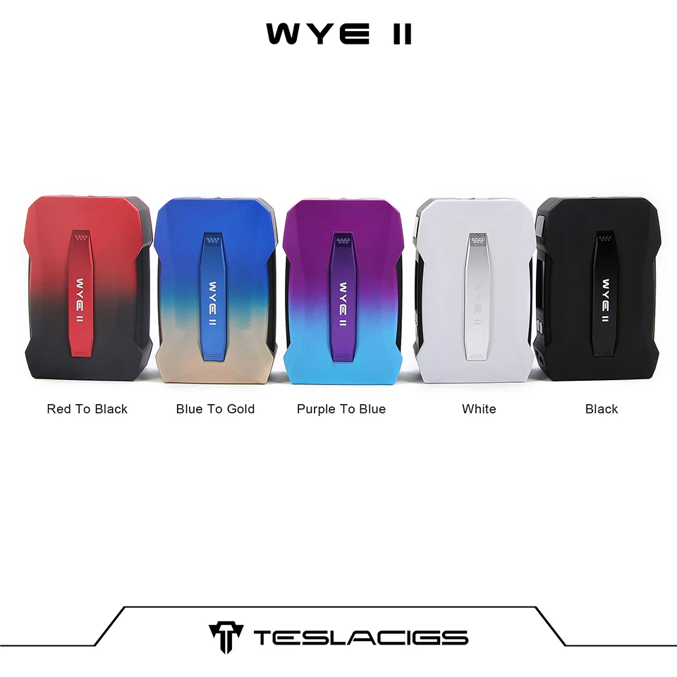 Оригинальный Tesla WYE II 215 Вт TC коробка мод Teslscigs 2 пара дюймов 0 96 цветной экран