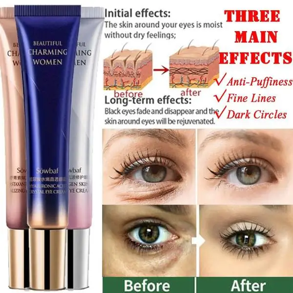 Яркий гламурный крем для глаз сывороточная Гиалуроновая кислота Икра против