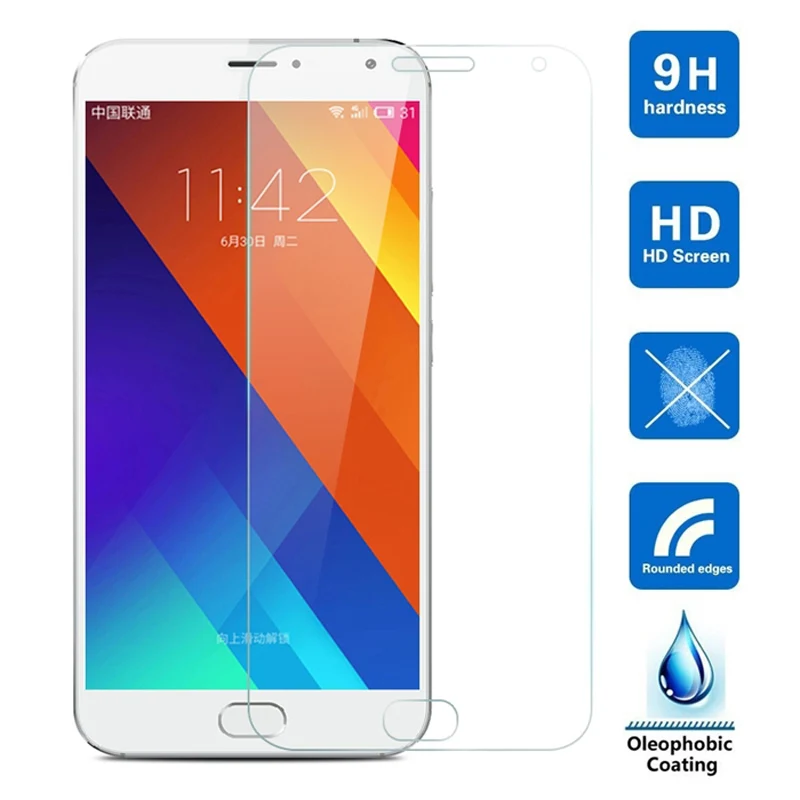Защитная пленка для экрана переднее закаленное стекло Meizu M3 Note Blue Charm Note3 M1 M2 MX5 MX4 Pro