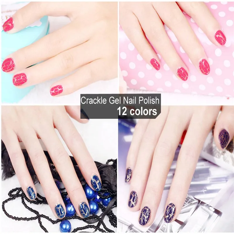 Zation DIY фототерапия лак ноготь с эффектом трещин гель УФ растрескивание дизайн