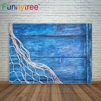 funnytree marine network rope and starfish on a blue disk decoration photographic background cloths photography vinyl