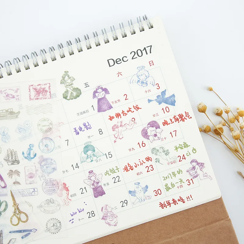 (6 листов/партия) винтажные декоративные наклейки гнев клейкие DIY украшения