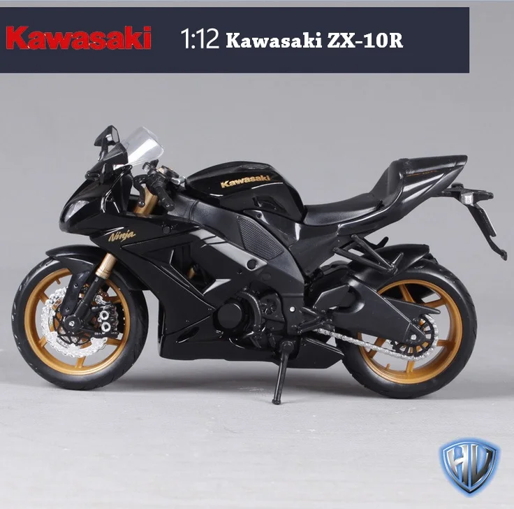 Maisto 1/12 Kawasaki Ninja ZX-10R литая модель мотоцикла черный и золотой зеленый цвет детский
