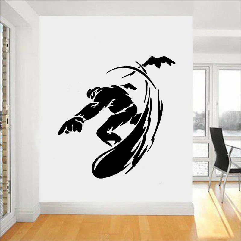 Виниловая наклейка на стену для сноуборда зимнего спорта sports wall decals room decorationboys | Наклейки на стену -32842184061