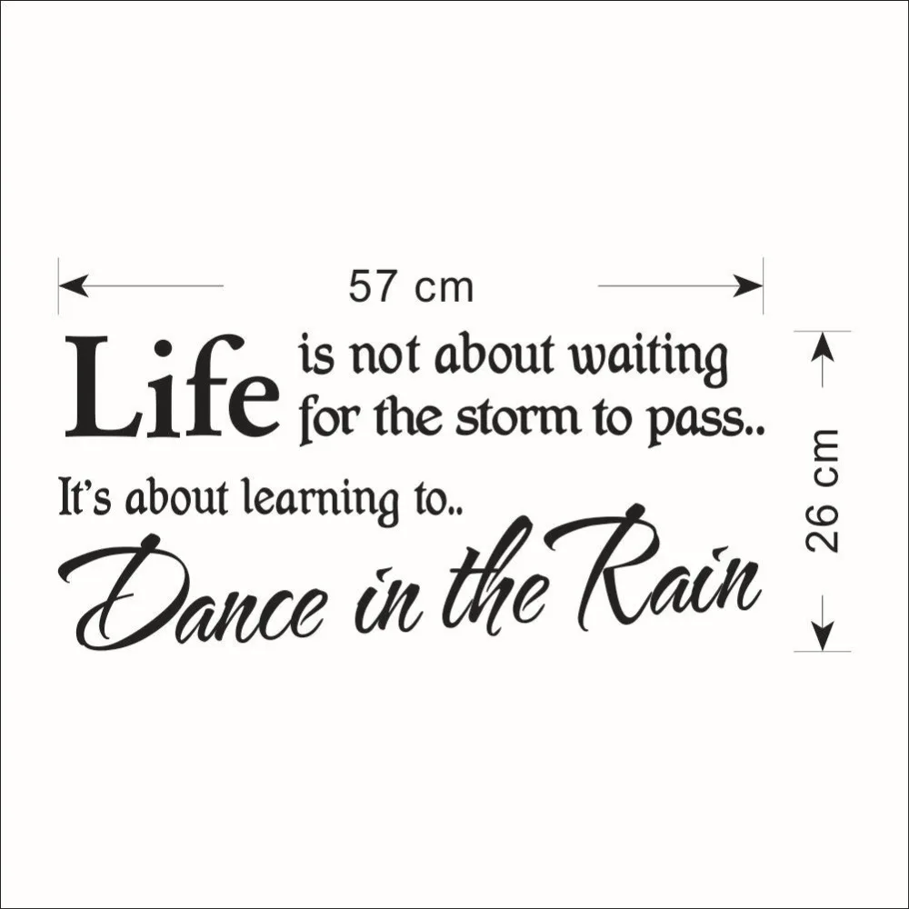 Life is not About Waiting in Wall Sticker Inspirational quotes Removable living room vinyl Decal Home Decor black hot | Дом и сад