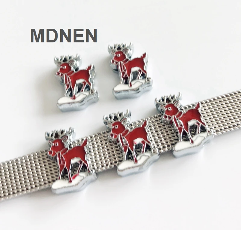 10 шт. DIY аксессуары из сплава 8 мм Elk Slide Charm Bead ошейник для собак|Подвески| |