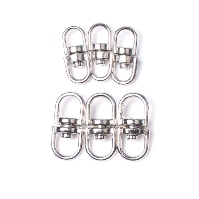 

20pcs/lot Silver Color Swivel Lobster Claw Keyring Clasps Dog Buckle Connector For Bag Clasp Key Holder Diy Keychain Accessories