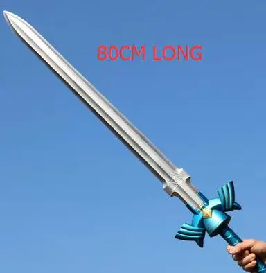 Sky sword 80cm Legend of zelda Link оружие для косплея Небесный меч ПВХ мягкий материал без вреда меч оружие для косплея CS76 - Цвет: Sky sword 80cm
