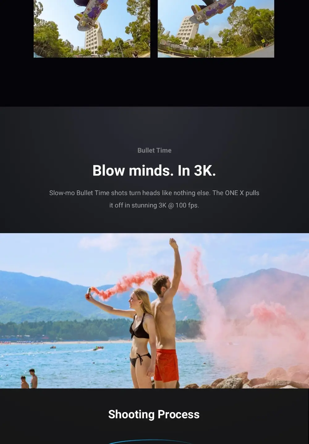 Insta360 ONE X Экшн-камера VR 360 панорамная камера для IPhone и Android 5,7 K видео с батареей 128G невидимая селфи-палка