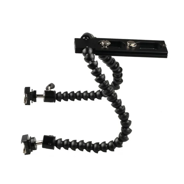 Двойной Гибкий Кронштейн для вспышки макросъемки камеры NIKON CANON